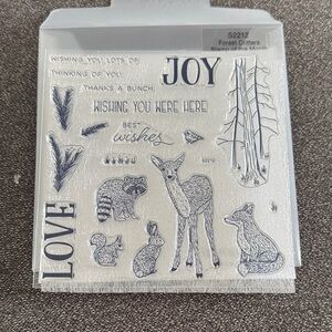 Forest Animal Stamp Set with Joy and Love